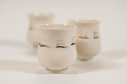 Canadian handmade porcelain cup, wheel-thrown small ceramic cup for tea or espresso