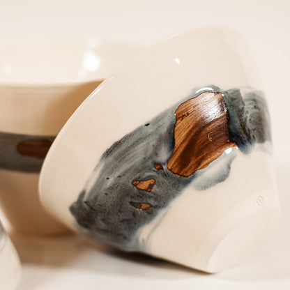 Large Ceramic Ramen Bowl (25cm) – Elevated Dining Experience – One-of-a-Kind Glazed Porcelain Vessel